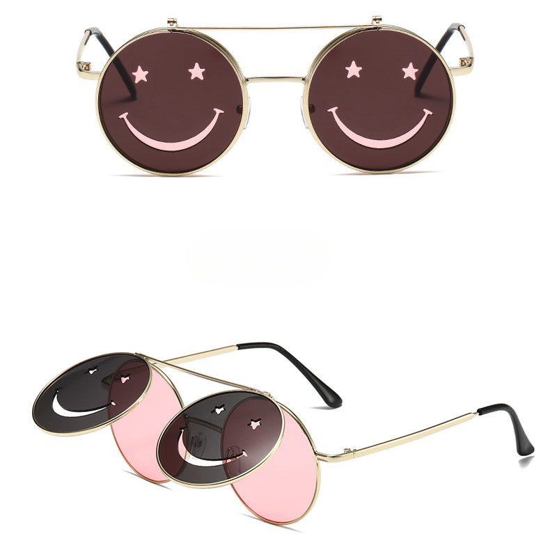 Wholesale PC Flip Round Sunglasses